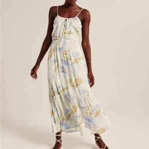 NWT Abercrombie & Fitch Easy Waist Midaxi Dress